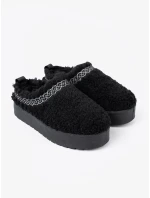 Krásné černé  sněhule dámské platforma