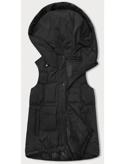 Černá péřová dámská vesta model 18851549 - S'WEST Černá péřová dámská vesta model 18851549 - S'WEST