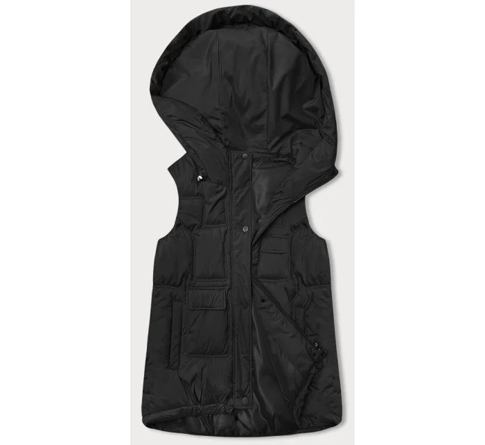 Černá péřová dámská vesta model 18851549 - S'WEST Černá péřová dámská vesta model 18851549 - S'WEST