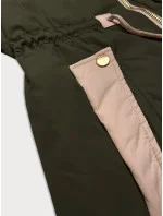 Dámská bunda v khaki barvě se v pase model 20829981 - S'WEST Dámská bunda v khaki barvě se v pase model 20829981 - S'WEST