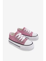 Dětské tenisky vázané Špinavě růžová model 21621575 - Boto Dětské tenisky vázané Špinavě růžová model 21621575 - Boto