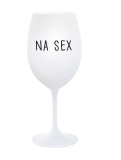 NA SEX - bílá  sklenice na víno 350 ml