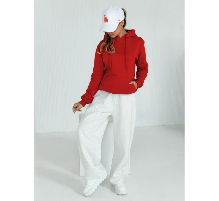 Dámská mikina s kapucí BASIC červená model 21962146 - Dstreet Dámská mikina s kapucí BASIC červená model 21962146 - Dstreet