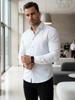 Koszula męska slim fit  biała model 22004907 - FashionStreet