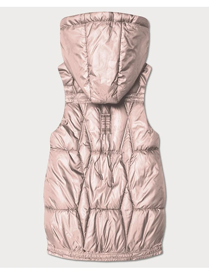 bezrękawnik damski z kapturem Goodlookin różowy model 22032790 - S'WEST