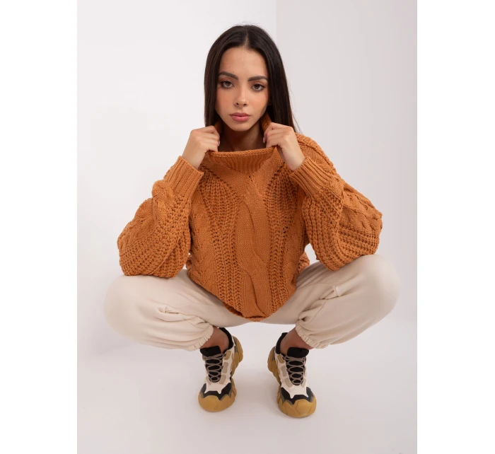 Sweter AT SW model 18909236 jasny brązowy - FPrice