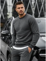 Pánska mikina s kapucňou antracitová BX2405