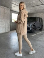 Dámska tepláková súprava 3 v 1 oversize MAYALAN beige FashionStreet AY0942