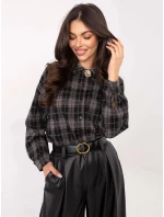 Čierna flanelová košeľa (21638)