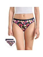 Dámské bavlněné kalhotky 3 ks DIM LES POCKETS COTTON SLIP 3x - DIM - červená