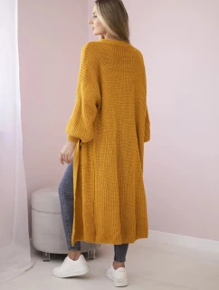 Sveter dlhý sveter horčicovej farby