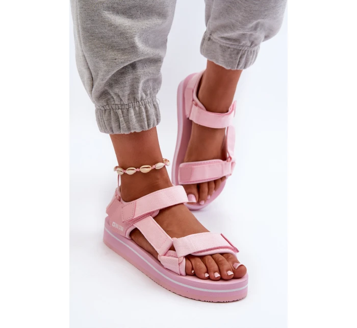 Dámské sandály na platformě Big Star model 21664478 růžové - Big Star Shoes