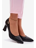 Elegantní Lodičky na Podpatku model 22100000 Černé - VINCEZA