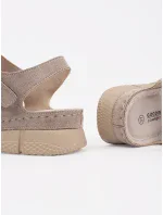 Moderné hnedé sandále na platforme pre ženy Moderné hnedé sandále na platforme pre ženy