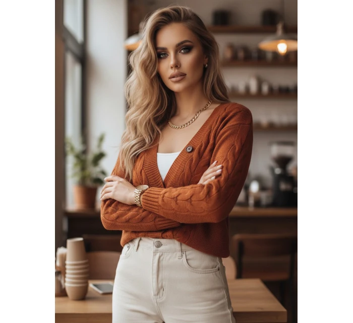 Dámský červený svetr Dstreet model 21967052 - FashionStreet