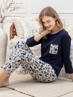 Leveza 1664 Victoria pyžamo dĺžka/r M-2XL