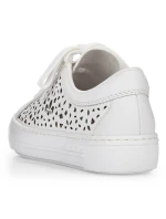 Pohodlné kožené topánky Rieker W RKR641 white