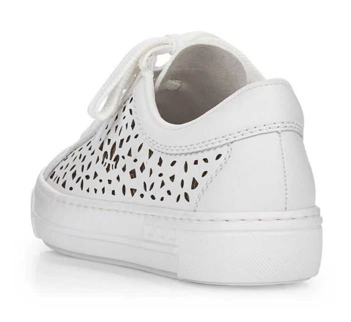 Pohodlné kožené topánky Rieker W RKR641 white