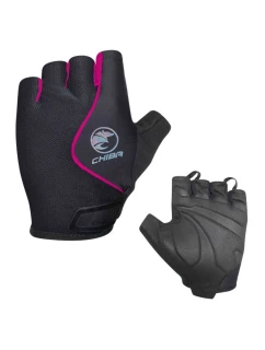 Rukavice CHIBA LADY AIR PLUS čierno-ružové XS