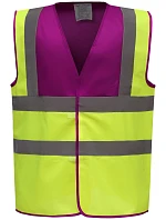 Bezpečnostná vesta Yoko HVW 100 Hi-Vis 79.W100 malinová/výrazne žltá Bezpečnostná vesta Yoko HVW 100 Hi-Vis 79.W100 malinová/výrazne žltá