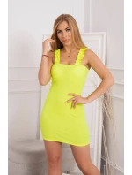 Žlté neónové šaty bez ramienok Žlté neónové šaty bez ramienok