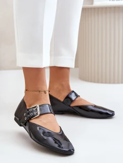 Lakované Baletky S Páskem Černé model 21670980 - Boto