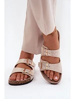 Dámské pantofle s ozdobami Zlaté model 22125803 - Boto