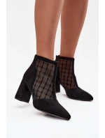Dámske čižmy D&A na kolíku - čierne Dámske čižmy D&A na kolíku - čierne