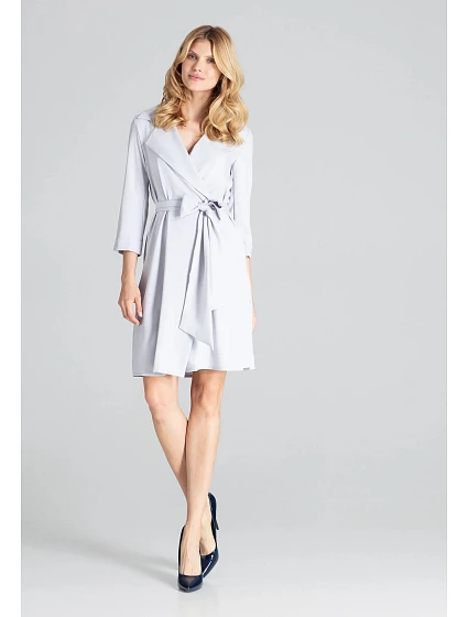 Dámské šaty model 19009224 šedé - Figl Dámské šaty model 19009224 šedé - Figl