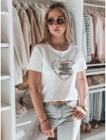 TEDDYCAP dámske tričko s medvedíkom biele FashionStreet RY2745