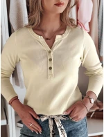 Dámské tričko s dlouhým rukávem light beige Dstreet model 21985676 - FashionStreet