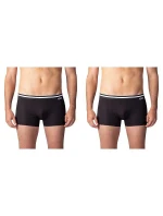 Dvojité balenie bavlnených boxeriek COTTON STRETCH BOXER 2x - BELLINDA - čierne