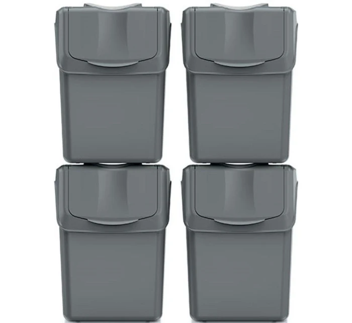 Odpadkový kôš 20 l SORTIBOX SET4 PACKY ŠEDÉHO KAMEŇA detské