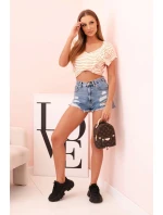 Dámsky bavlnený top na ramienka s výstrihom do V biely Dámsky bavlnený top na ramienka s výstrihom do V biely