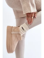 Sněhule na platformě s vzorem béžové model 21645932 - Boto