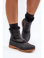 Śniegowce Damskie Ocieplane Futerkiem Na Zamek Lee Cooper LCJ-24-44-2866 Czarne
