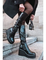 Dámské kozačky na platformě Černé model 21744716 - Boto