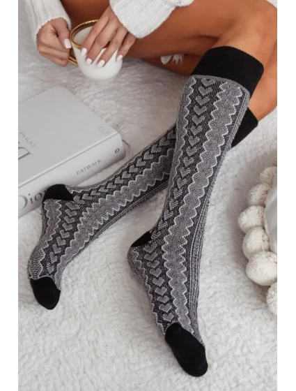 DÁMSKE PODKOLIENKY S AŽUROVÝMI SRDIEČKAMI 0330.003