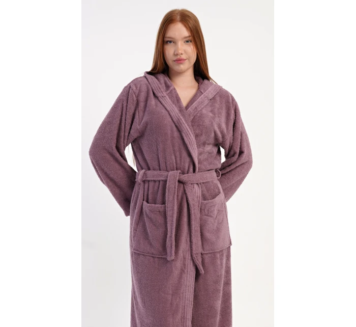 Dámsky dlhý župan s kapucňou Heather