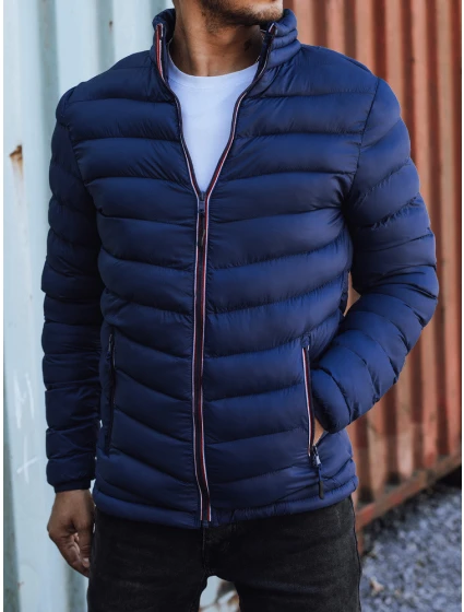 Pánska prechodná prešívaná bunda tmavomodrá TX4934