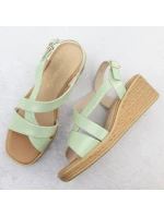 Zelené lakované dámske sandále na platforme Sergio Leone SK298 Zelené lakované dámske sandále na platforme Sergio Leone SK298