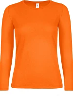 B&C #E150 LSL /women Dámske tričko s dlhým rukávom 01.006T oranžové