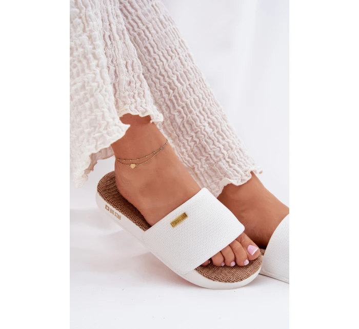 Klapki Damskie Big Star RR274A103 Białe Klapki Damskie Big Star RR274A103 Białe