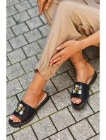 Dámské sandály s ozdobami model 21665115 černé - S.Barski