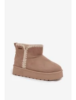 Dámské Sněhule Na Platformě S Big Star Béžové model 21705869 - Big Star Shoes Dámské Sněhule Na Platformě S Big Star Béžové model 21705869 - Big Star Shoes