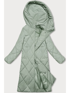 Dlhá zimná bunda J.Style v pistáciovej farbe s kapucňou (5M3173-236)