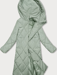Dlhá zimná bunda J.Style v pistáciovej farbe s kapucňou (5M3173-236)