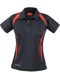 S Dámské piqué polo 29. black/red model 22426349 - Spiro