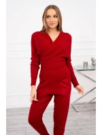 Dvojdielny sveter červený