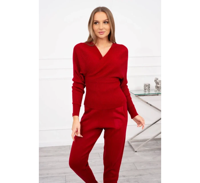 Dvojdielny sveter červený